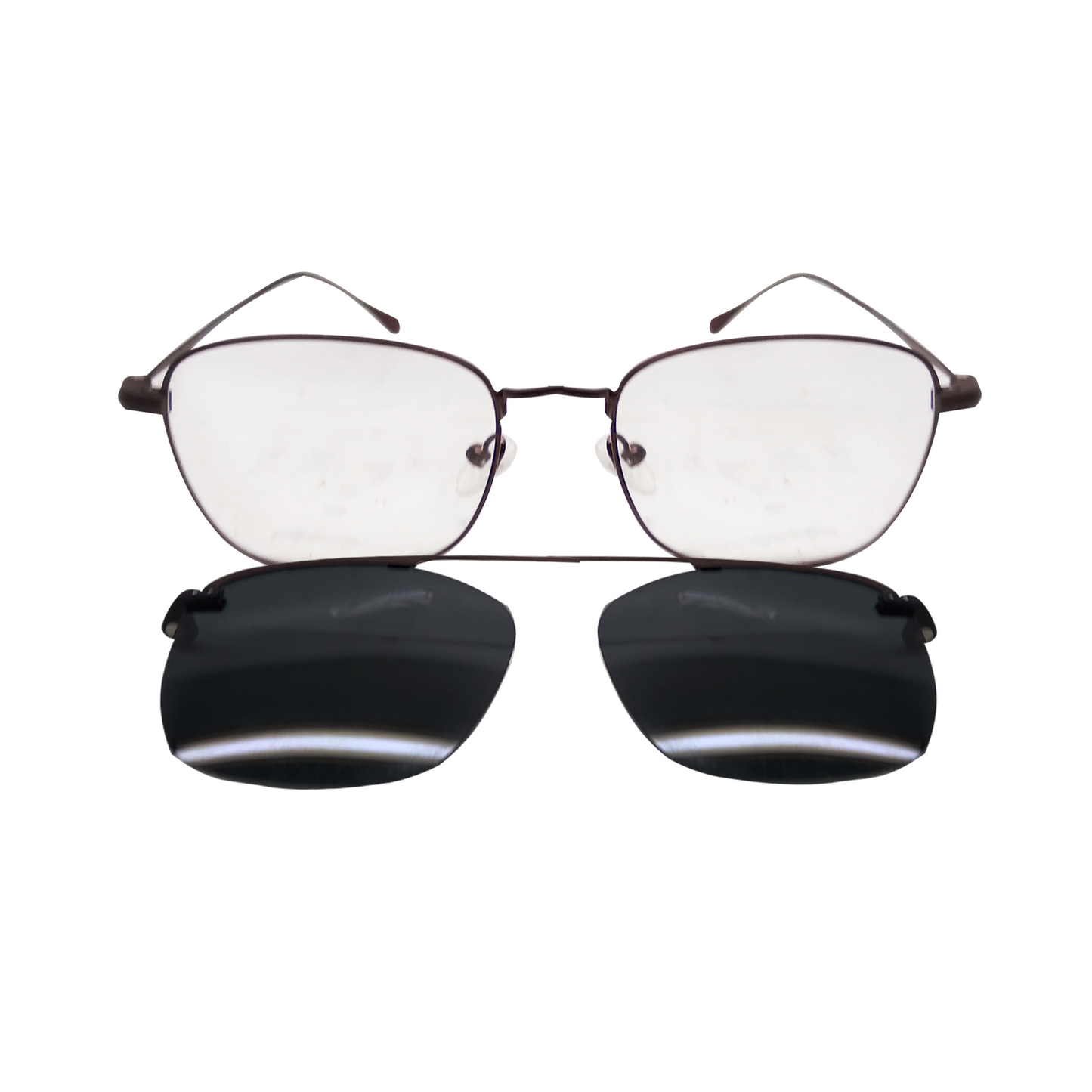 DC2-3041-C5 FRAME W/ MAGNETIC POLARIZED CLIP-ON (MEDIUM SIZE EYEWEAR)