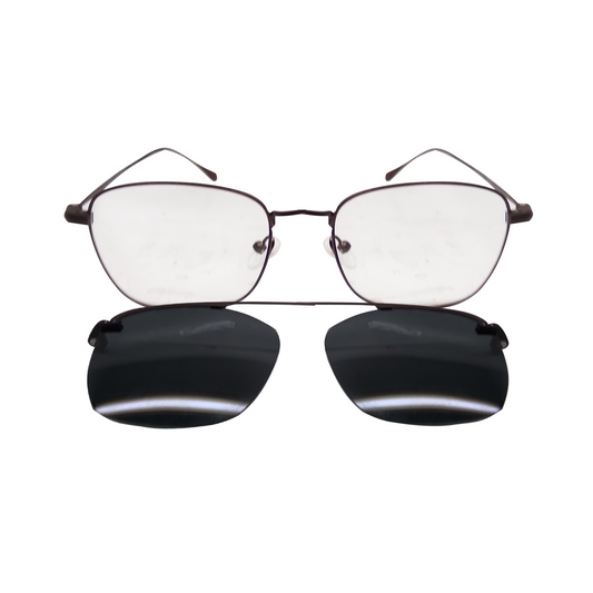 DC2-3041-C5 FRAME W/ MAGNETIC POLARIZED CLIP-ON (MEDIUM SIZE EYEWEAR)