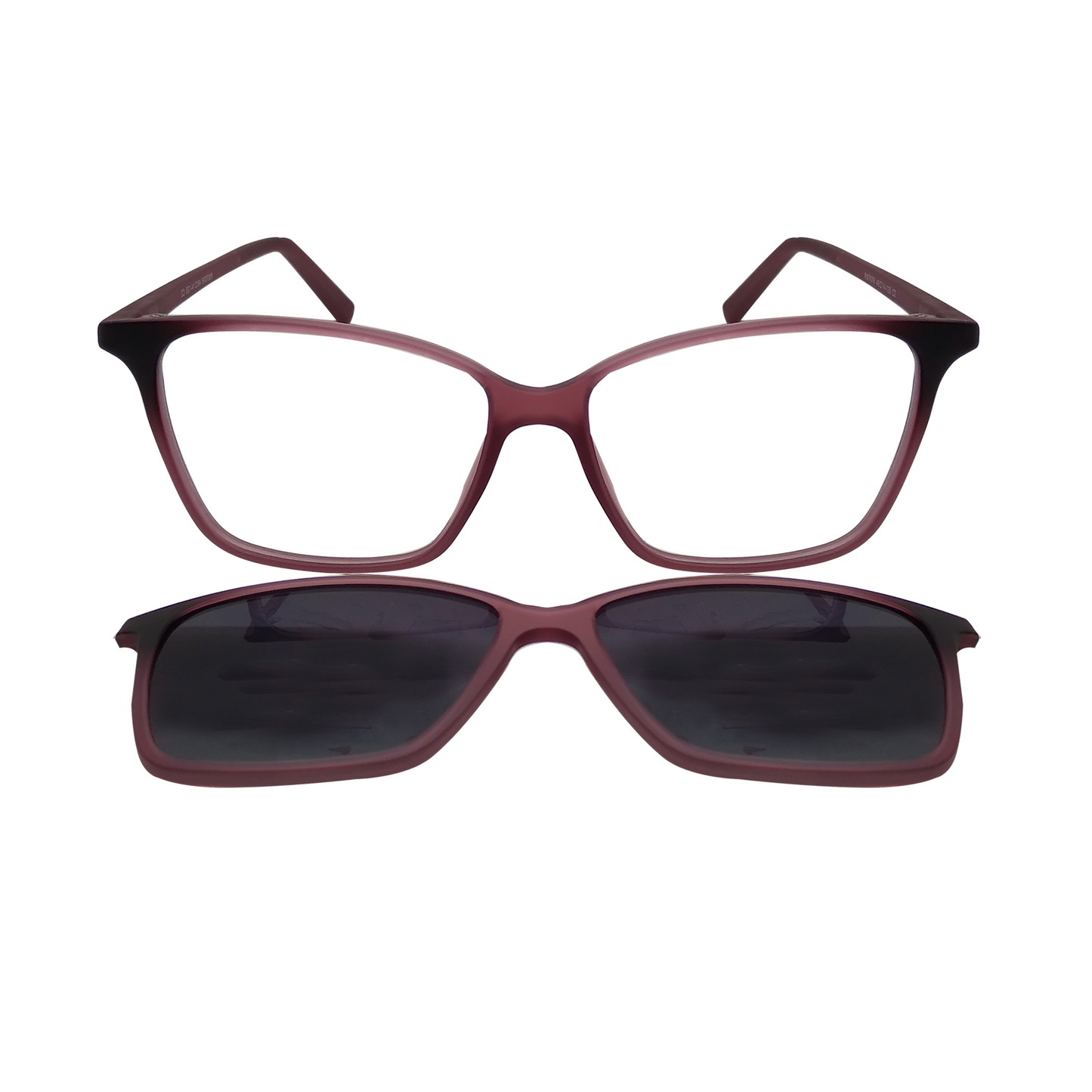 FC1-7076-C2 FRAME W/ MAGNETIC POLARIZED CLIP-ON (MEDIUM SIZE EYEWEAR)