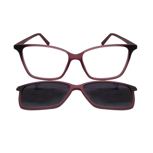 FC1-7076-C2 FRAME W/ MAGNETIC POLARIZED CLIP-ON (MEDIUM SIZE EYEWEAR)