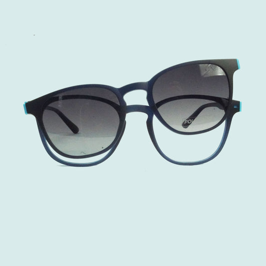 FS TR90 FRAME W/ MAGNETIC POLARIZED CLIP-ON (MEDIUM SIZE EYEWEAR)